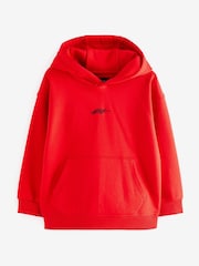 أحمر - Plain Jersey Hoodie (3-16yrs) - صورة 1 من 3