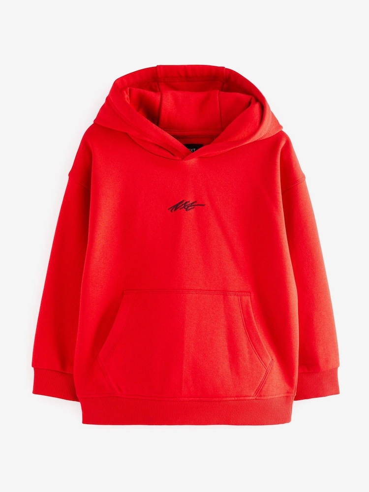 أحمر - Plain Jersey Hoodie (3-16yrs) - صورة 1 من 3