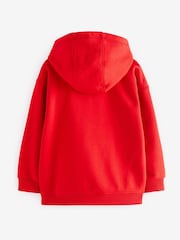 أحمر - Plain Jersey Hoodie (3-16yrs) - صورة 2 من 3