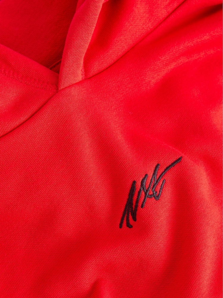 أحمر - Plain Jersey Hoodie (3-16yrs) - صورة 3 من 3