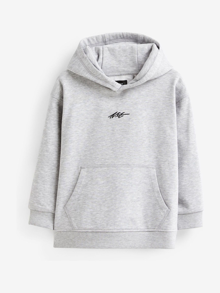 Granite Grey Plain Jersey Hoodie (3-16yrs) - Image 1 of 2