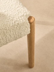 MADE.COM Set of 2 Natural and Off White Boucle Rhye Dining Chair - Image 3 of 5
