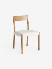 MADE.COM Set of 2 Natural and Off White Boucle Rhye Dining Chair - Image 4 of 5