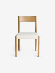 MADE.COM Set of 2 Natural and Off White Boucle Rhye Dining Chair - Image 5 of 5