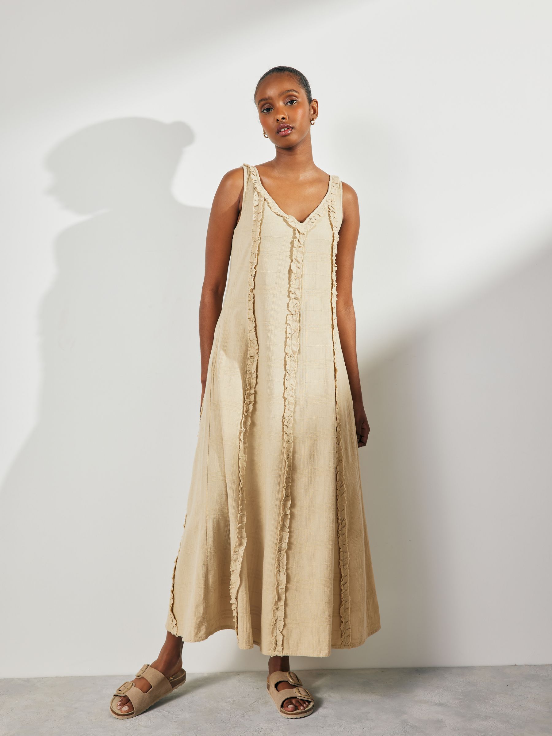 Neutral midi dress clearance