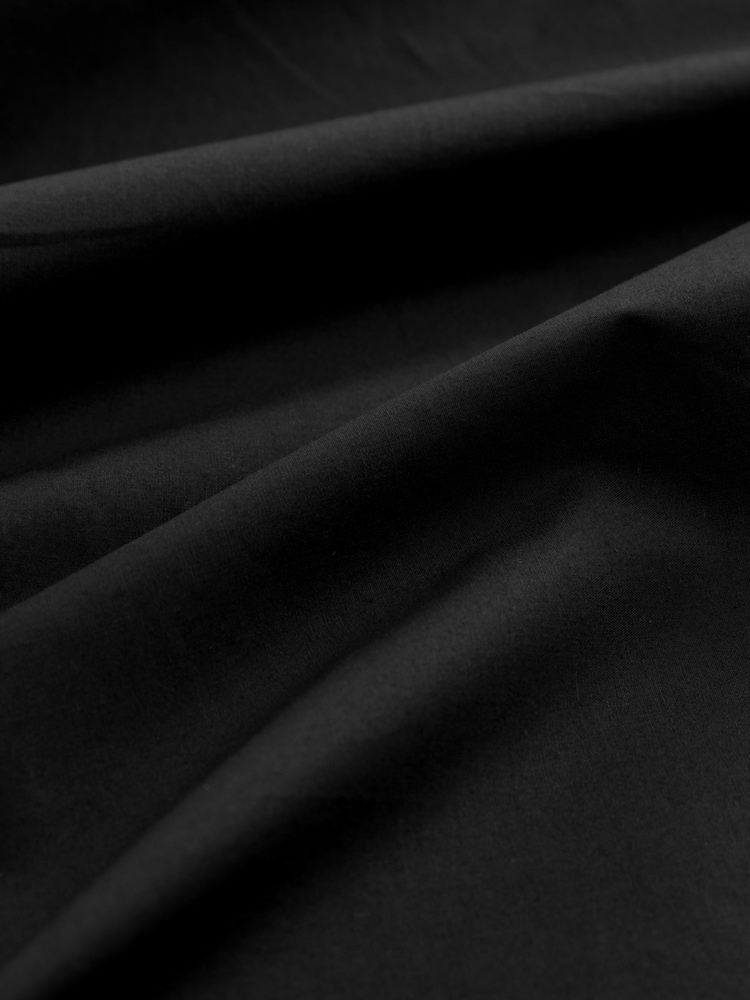 Black 100% Cotton Strappy Midi Dress - Image 6 of 6