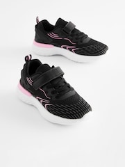 Black Elastic Lace-Up School Trainers - Image 1 of 5