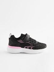 Black Elastic Lace-Up School Trainers - Image 2 of 5