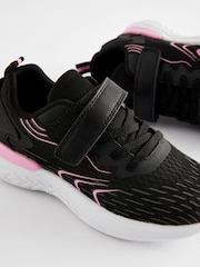 Black Elastic Lace-Up School Trainers - Image 3 of 5
