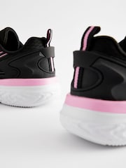 Black Elastic Lace-Up School Trainers - Image 4 of 5