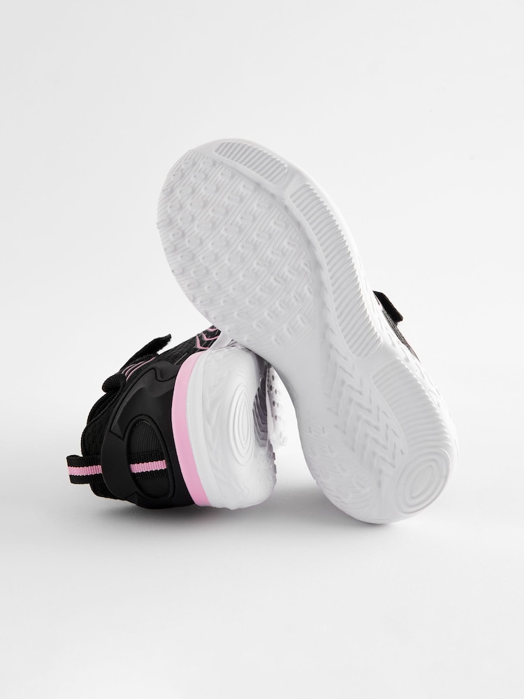 Black Elastic Lace-Up School Trainers - Image 5 of 5