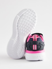 Navy/ Pink Elastic Lace-Up School Trainers - Image 5 of 5