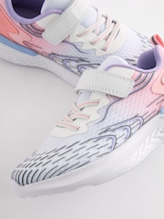 White/ Pink Elastic Lace-Up School Trainers - Image 4 of 5