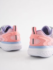 White/ Pink Elastic Lace-Up School Trainers - Image 5 of 5