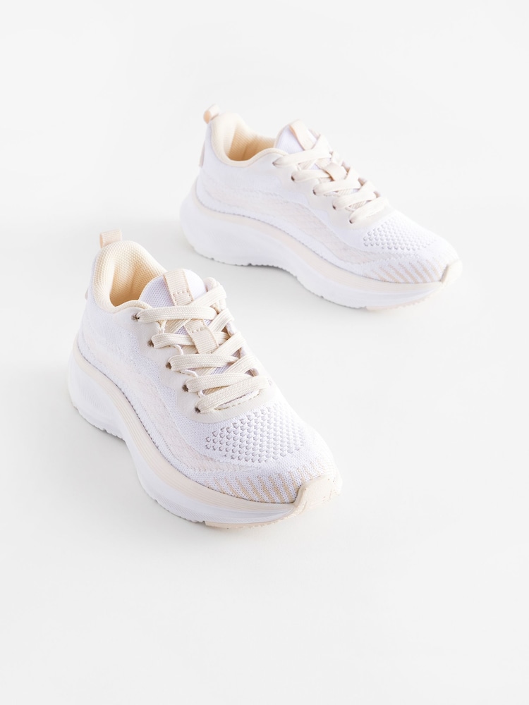 White - Lace-Up Trainers - Image 1 of 5 White - Lace-Up Trainers - Image 1 of 5