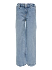 ONLY KIDS Blue Commet Wide Leg Elasticated Waist Jeans - Image 2 of 4
