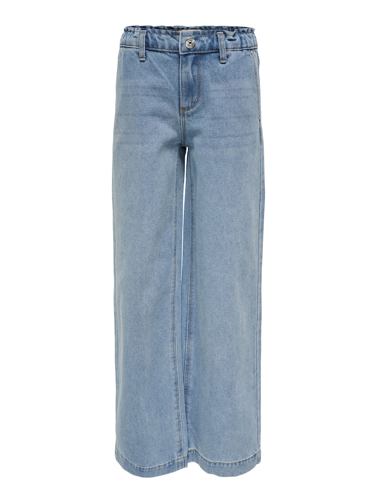 ONLY KIDS Blue Commet Wide Leg Elasticated Waist Jeans - Image 2 of 4