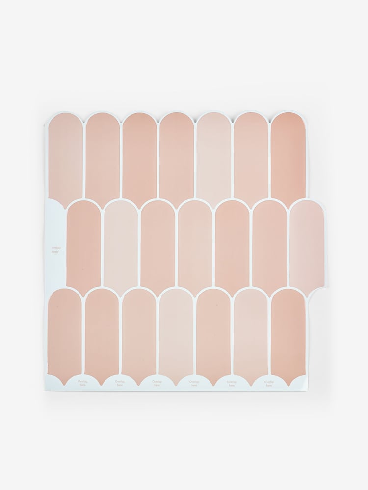 Pink Scallop Peel and Stick 3D Wall Tiles 5 Pack - Image 1 of 3