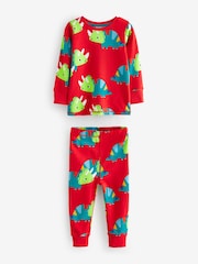 Multi Bright Dinosaur Snuggle Pyjamas 3 Pack (9mths-12yrs) - Image 6 of 8