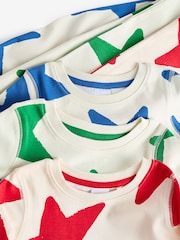 Red/Green/Blue Stars Snuggle Pyjamas 3 Pack (9mths-12yrs) - Image 5 of 6