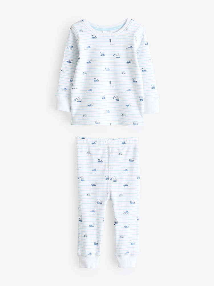 Blue Transport Snuggle Pyjamas 3 Pack (9mths-12yrs) - Image 2 of 6