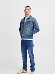 Niebieski - Blend Blend Authentic Denim Jacket With Branded Button Detail - Image 3 of 5