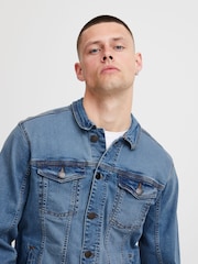 Niebieski - Blend Blend Authentic Denim Jacket With Branded Button Detail - Image 4 of 5