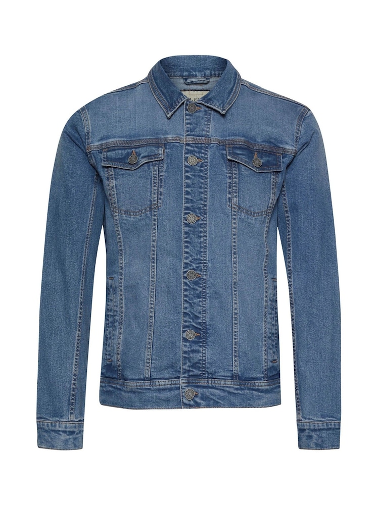 Niebieski - Blend Blend Authentic Denim Jacket With Branded Button Detail - Image 5 of 5