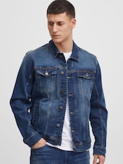 Blend Blue Light Blend Authentic Denim Jacket With Branded Button Detail - Image 1 of 5