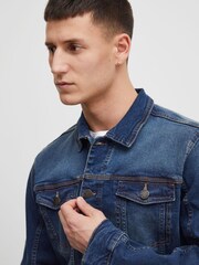 Blend Blue Light Blend Authentic Denim Jacket With Branded Button Detail - Image 2 of 5