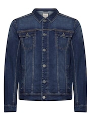 Blend Blue Light Blend Authentic Denim Jacket With Branded Button Detail - Image 4 of 5