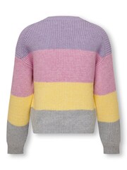 ONLY KIDS Knitted Stripe Jumper - Image 3 of 3