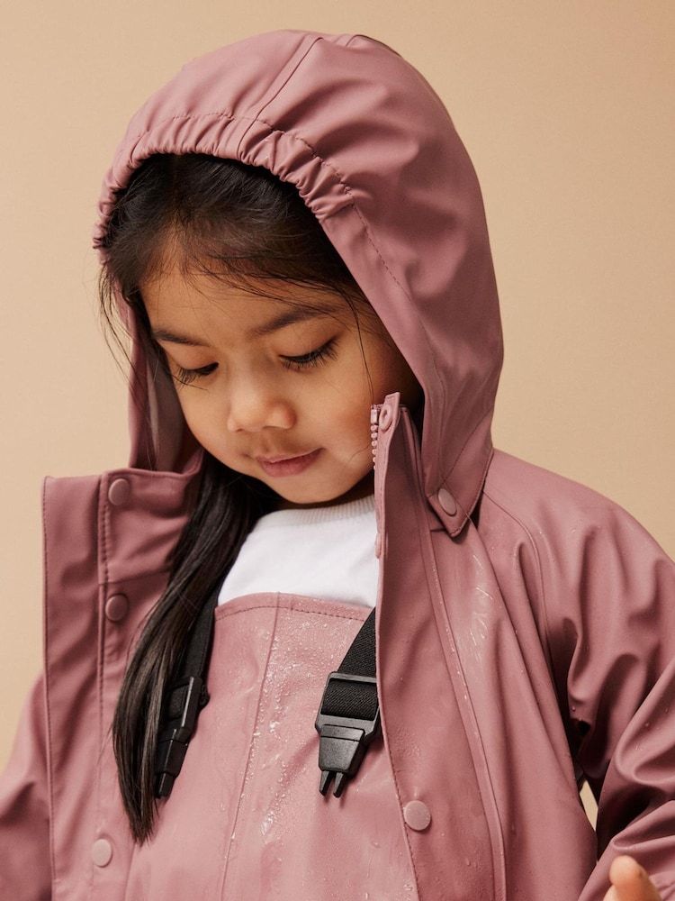 Name It Pink Rain Jacket And Joggers Set - Image 2 of 6 Name It Pink Rain Jacket And Joggers Set - Image 2 of 6