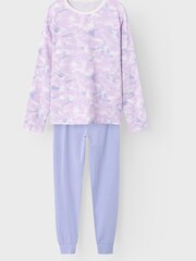 Name It Purple Long Sleeve Printed Pyjama Set - Image 1 of 4