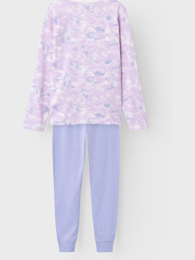 Name It Purple Long Sleeve Printed Pyjama Set - Image 2 of 4