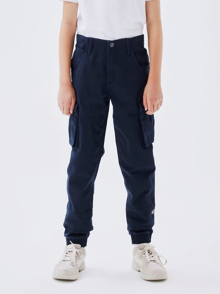 Name It Blue Boys Cargo Trousers - Image 1 of 5