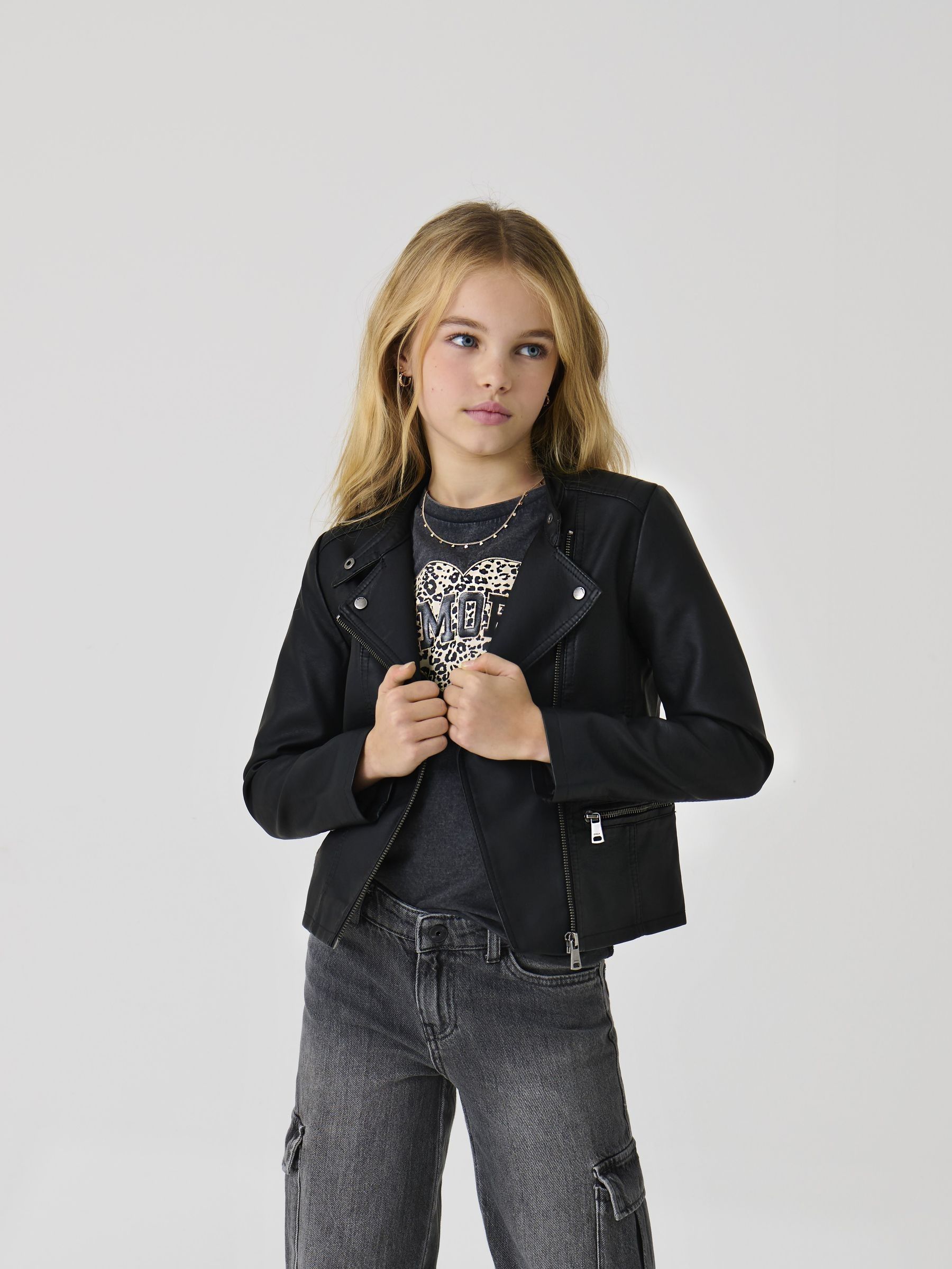 Buy ONLY KIDS Faux Leather Biker Jacket from Next USA