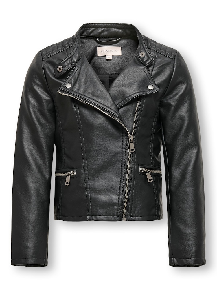 ONLY KIDS Faux Leather Biker Jacket - Image 3 of 6