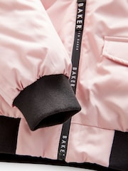 Baker by Ted Baker Pink Shower Resistant Hooded Bomber Jacket - Image 11 of 12