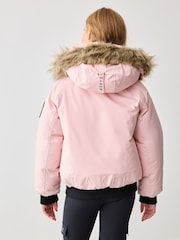 Baker by Ted Baker Pink Shower Resistant Hooded Bomber Jacket - Image 3 of 12