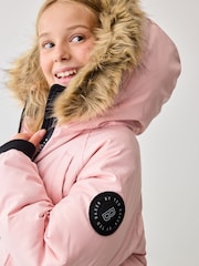 Baker by Ted Baker Pink Shower Resistant Hooded Bomber Jacket - Image 4 of 12