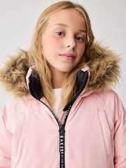 Baker by Ted Baker Pink Shower Resistant Hooded Bomber Jacket - Image 5 of 12