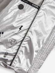 Baker by Ted Baker Silver Shower Resistant Branded Padded Coat - Image 14 of 18