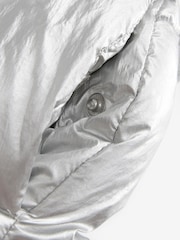 Baker by Ted Baker Silver Shower Resistant Branded Padded Coat - Image 17 of 18