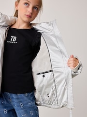 Baker by Ted Baker Silver Shower Resistant Branded Padded Coat - Image 4 of 18