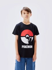 Name It Black Pokémon 100% Cotton T-Shirt - Image 1 of 4