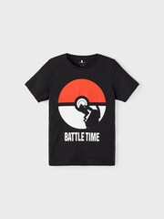 Name It Black Pokémon 100% Cotton T-Shirt - Image 2 of 4