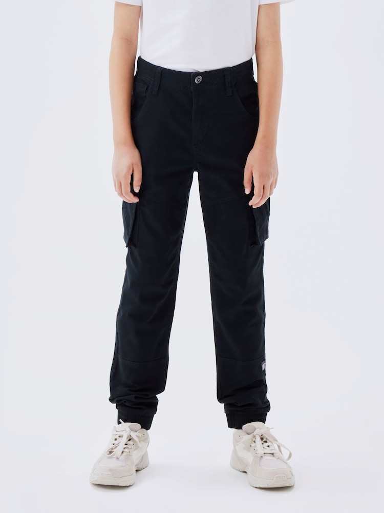 Name It Black Boys Cargo Trousers - Image 1 of 6
