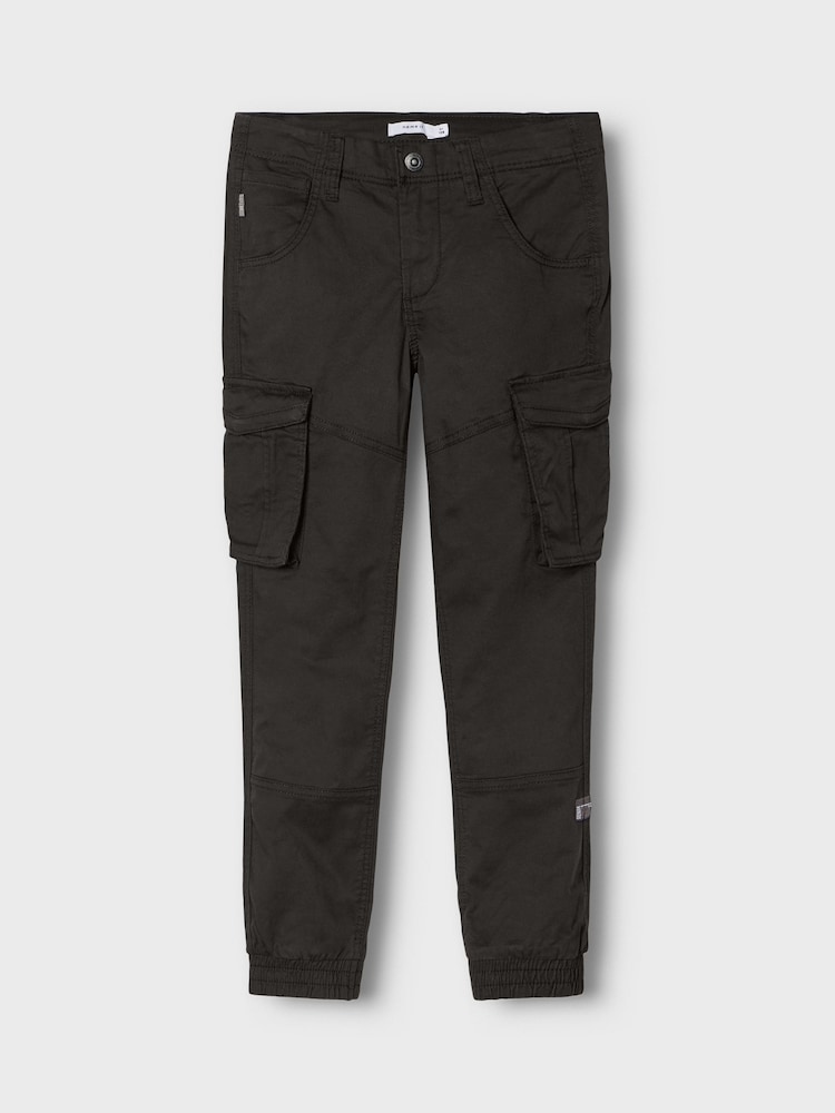 Name It Black Boys Cargo Trousers - Image 3 of 6