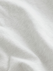 Grey Oversized Linen Look Washed Pocket Detail Slouch V-Neck T-Shirt - Image 6 of 6